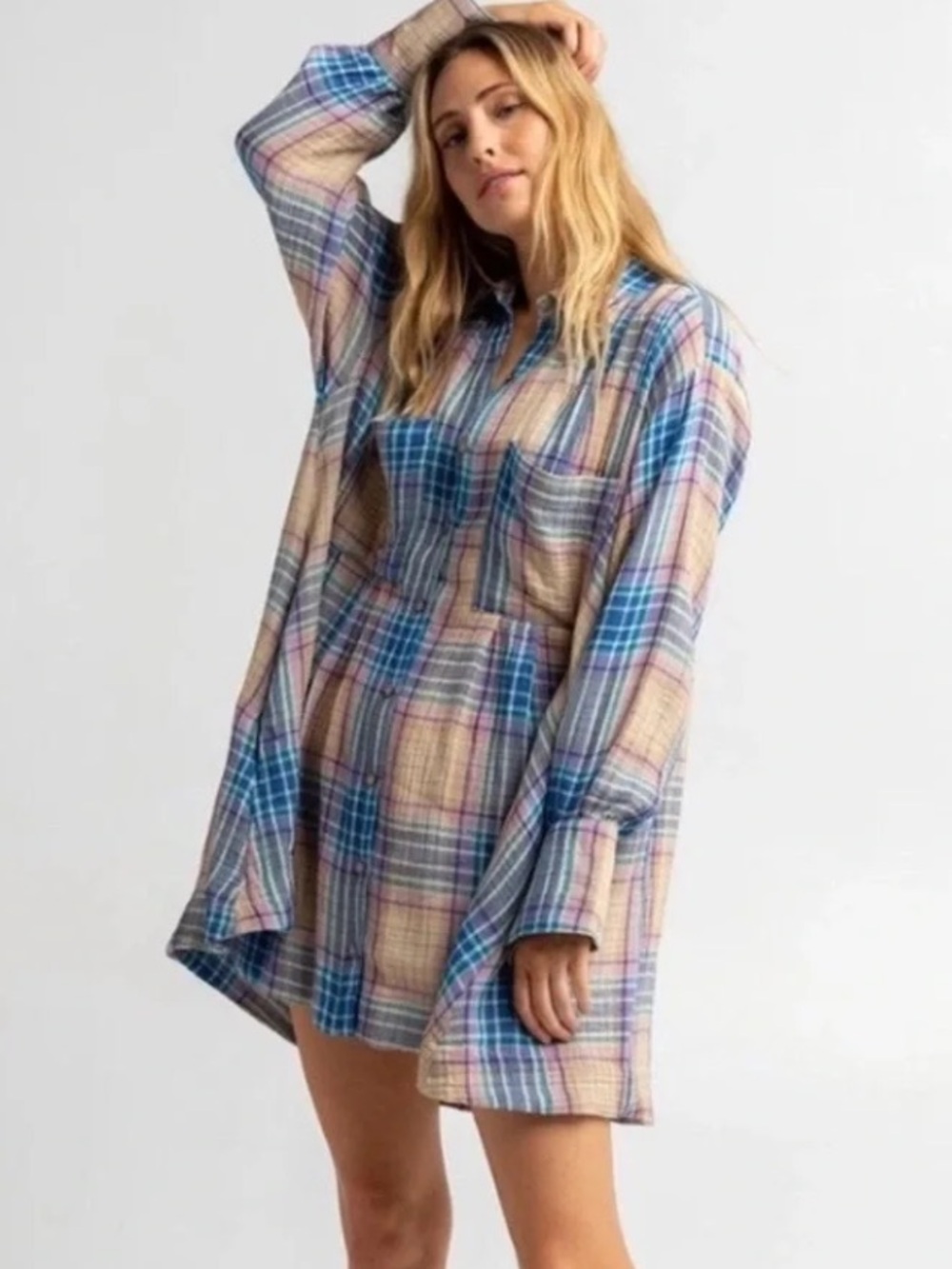 Free People The Voyage Shirtdress Tunic in "Sunrise Combo"